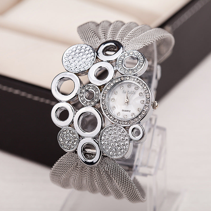 ✨ Elegant Diamond Mesh Watch – Timeless &amp; Chic ✨