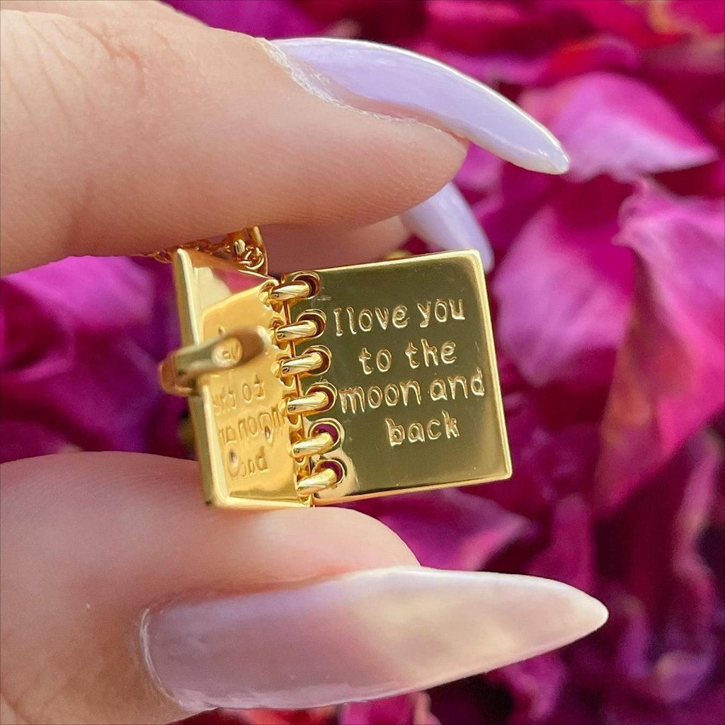 Openable Love Book Necklace
