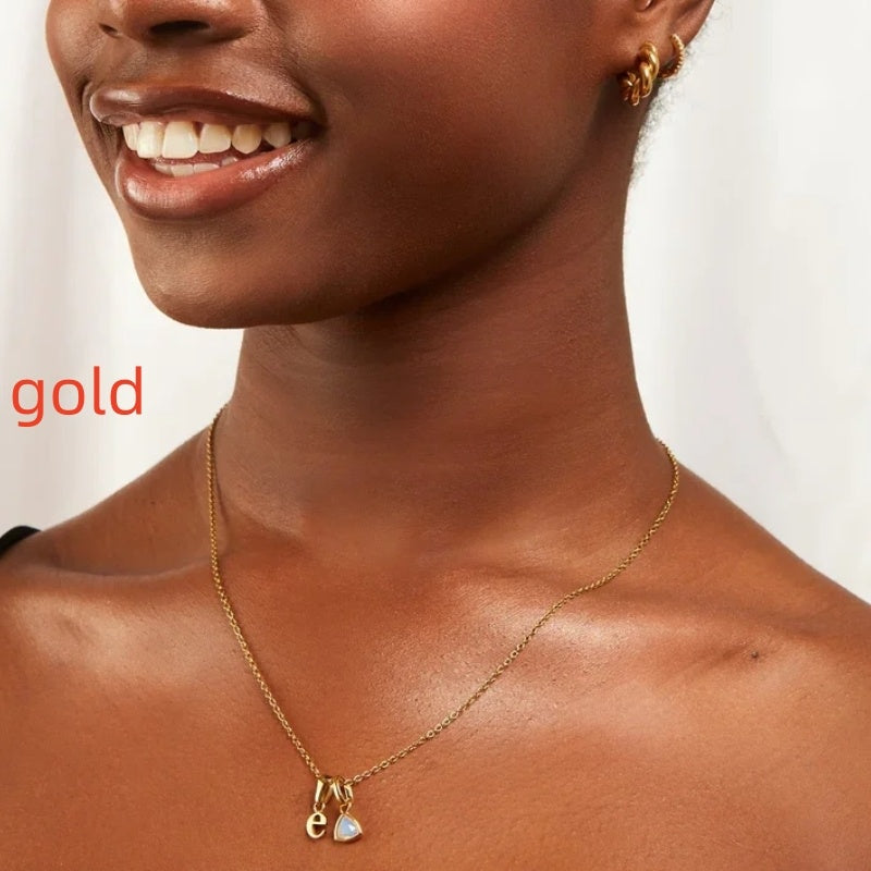 Personalized Initials Ladies Necklace Customized Lowercase