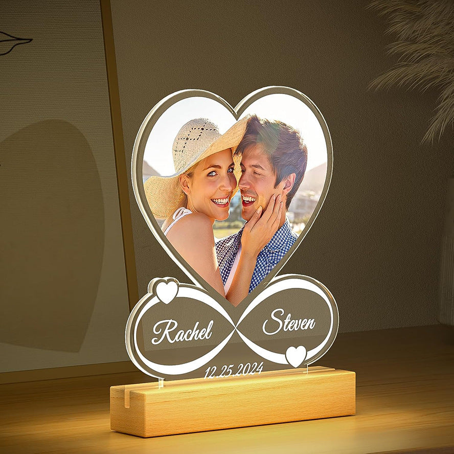 Valentine Acrylic Photo Night Lamp