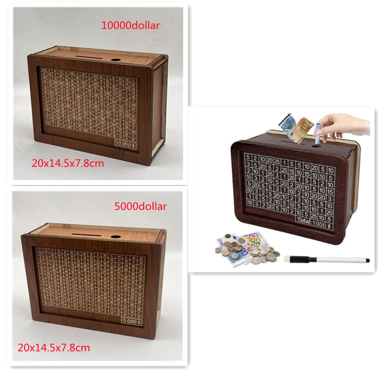 Home Quality Counter Wooden Piggy Bank