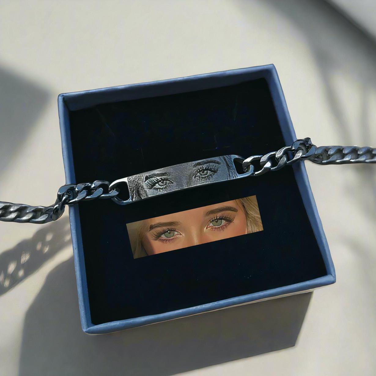 Engraved Eye Bracelet