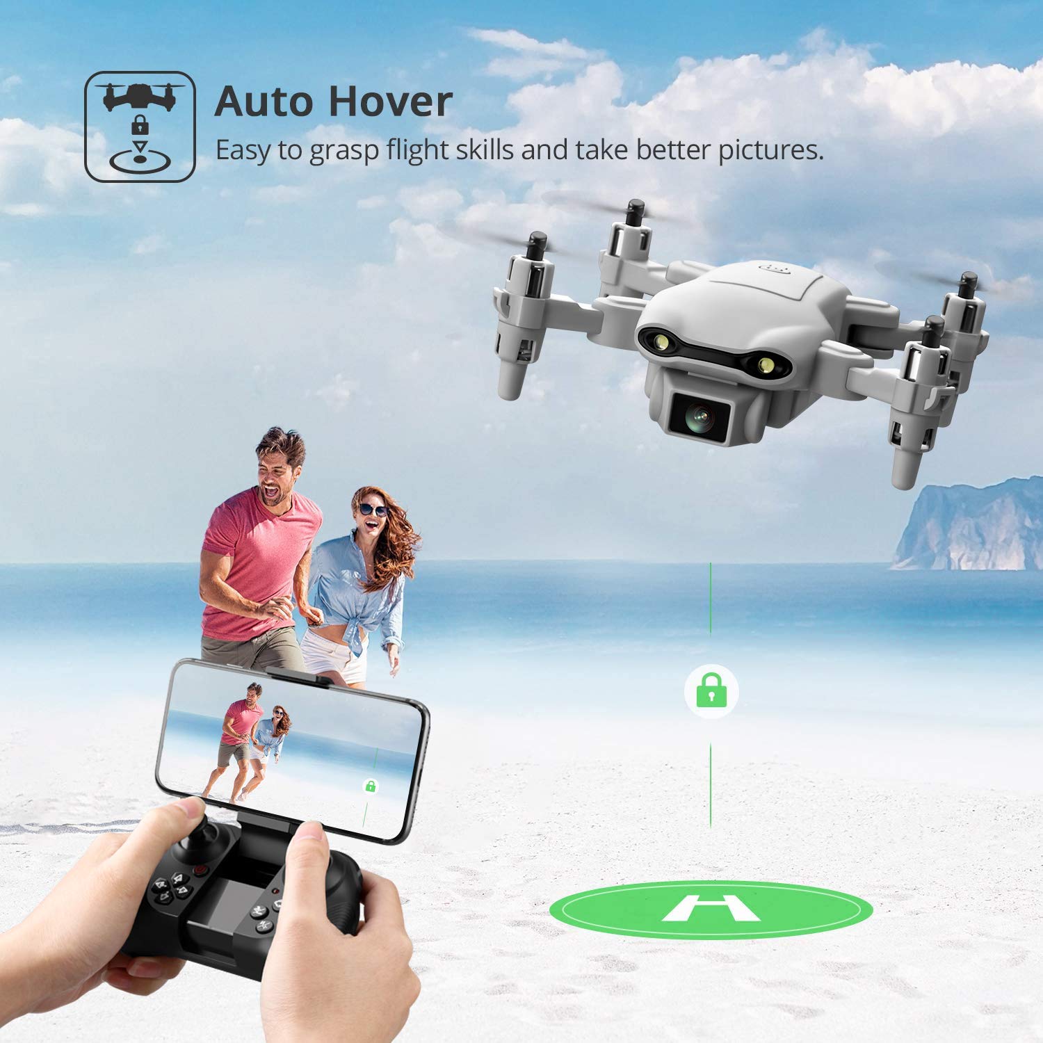 AU 4DV9 Mini Drone, With High-definition Camera, FPV Real-time Video RC Quadcopter