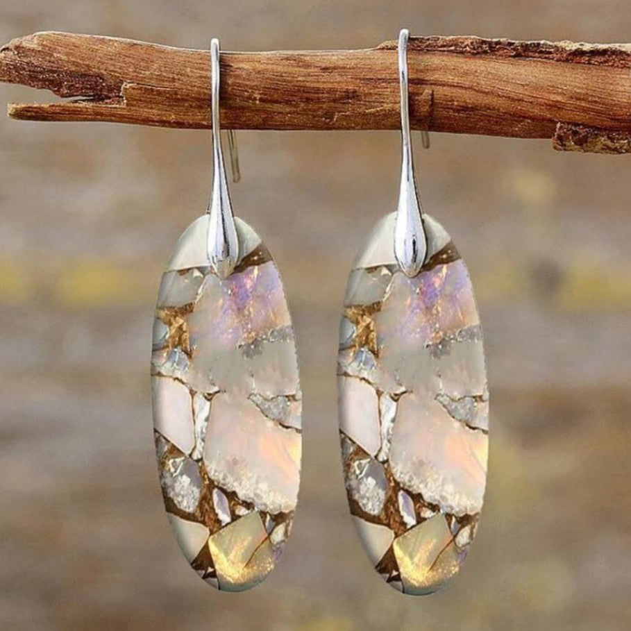 Bohemian Luxe Waterdrop Natural Stone Earrings