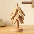 Tree Design Stand Wooden Trivets Decorative Anti Scald Heat Resistant Table Mat Coaster Wood Placemats Pot Table Heat Insulation Pad
