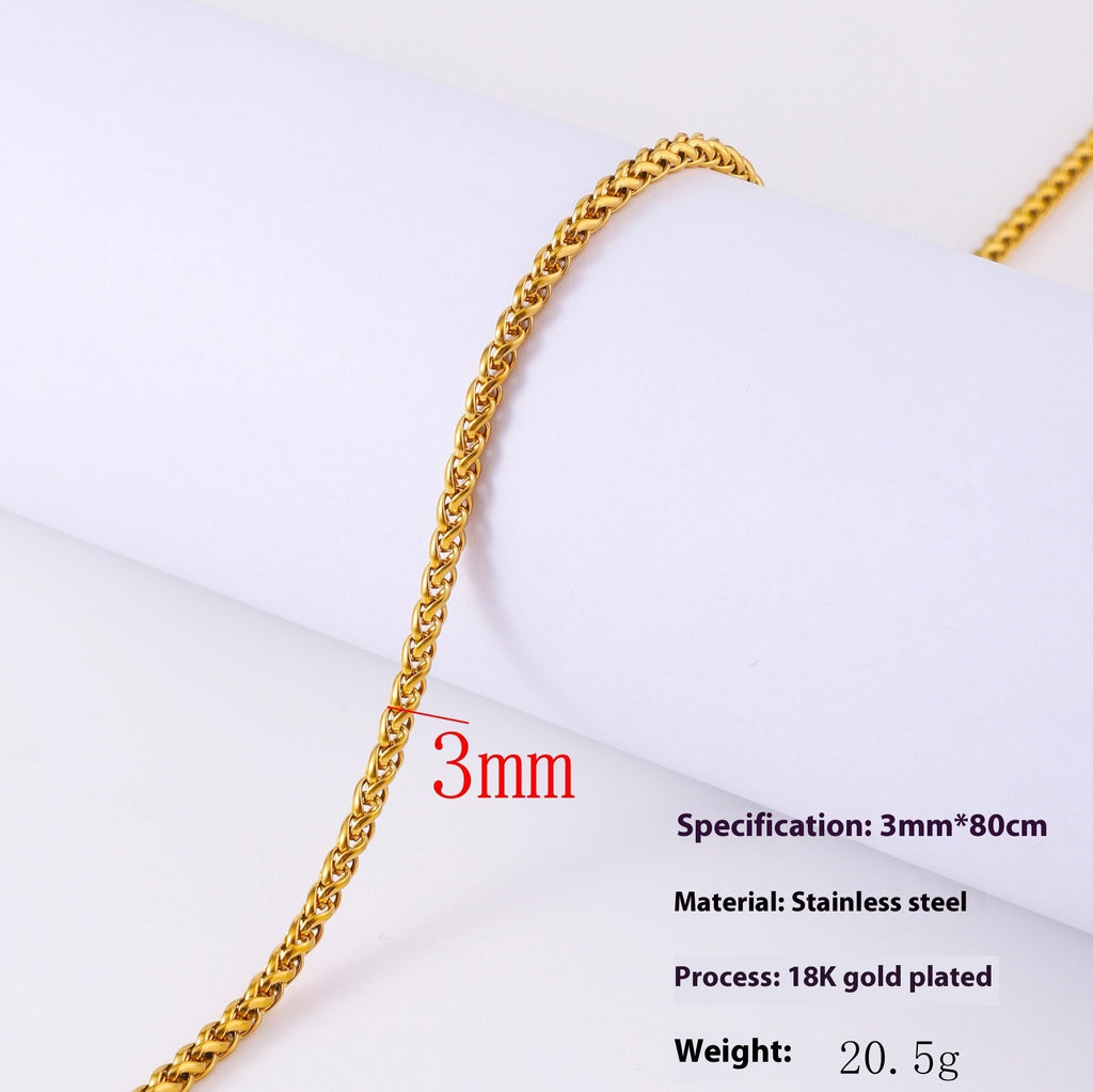 Herrhalsband med cool kölkedja och hiphop-motiv