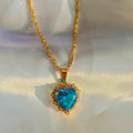 Heart Rhinestone Clavicle Necklace