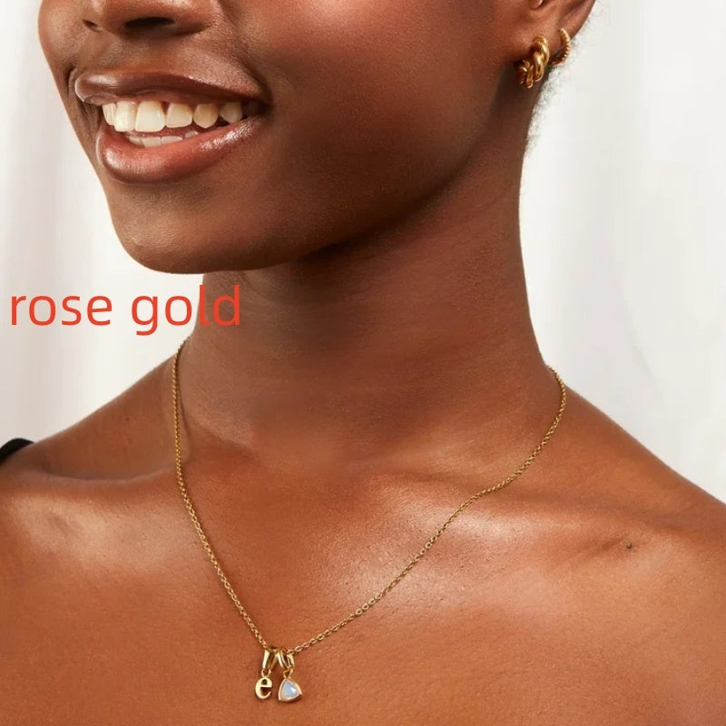 Personalized Initials Ladies Necklace Customized Lowercase