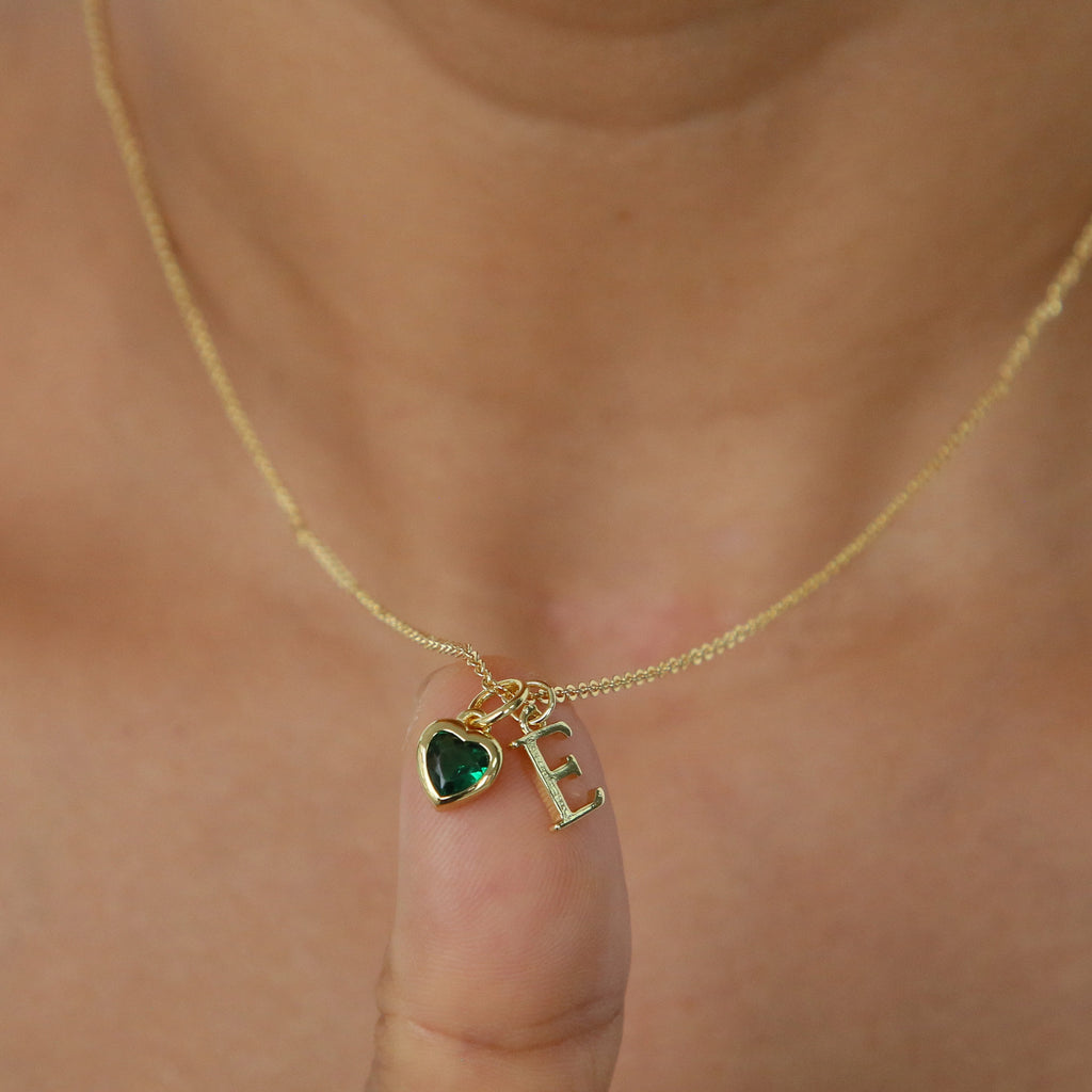 Heart-Shaped Birthstone Necklace