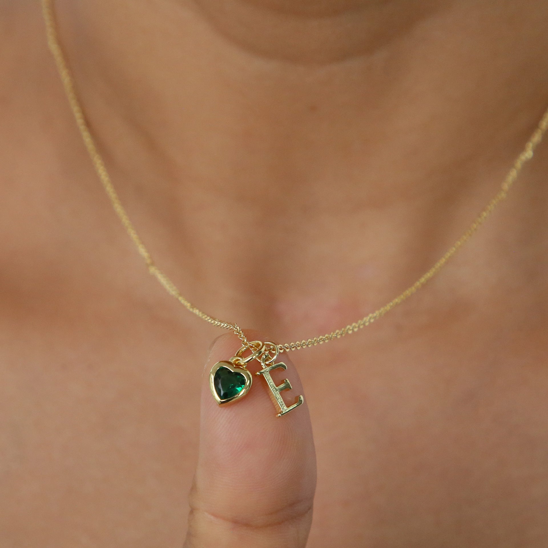 Heart-Shaped Birthstone Necklace