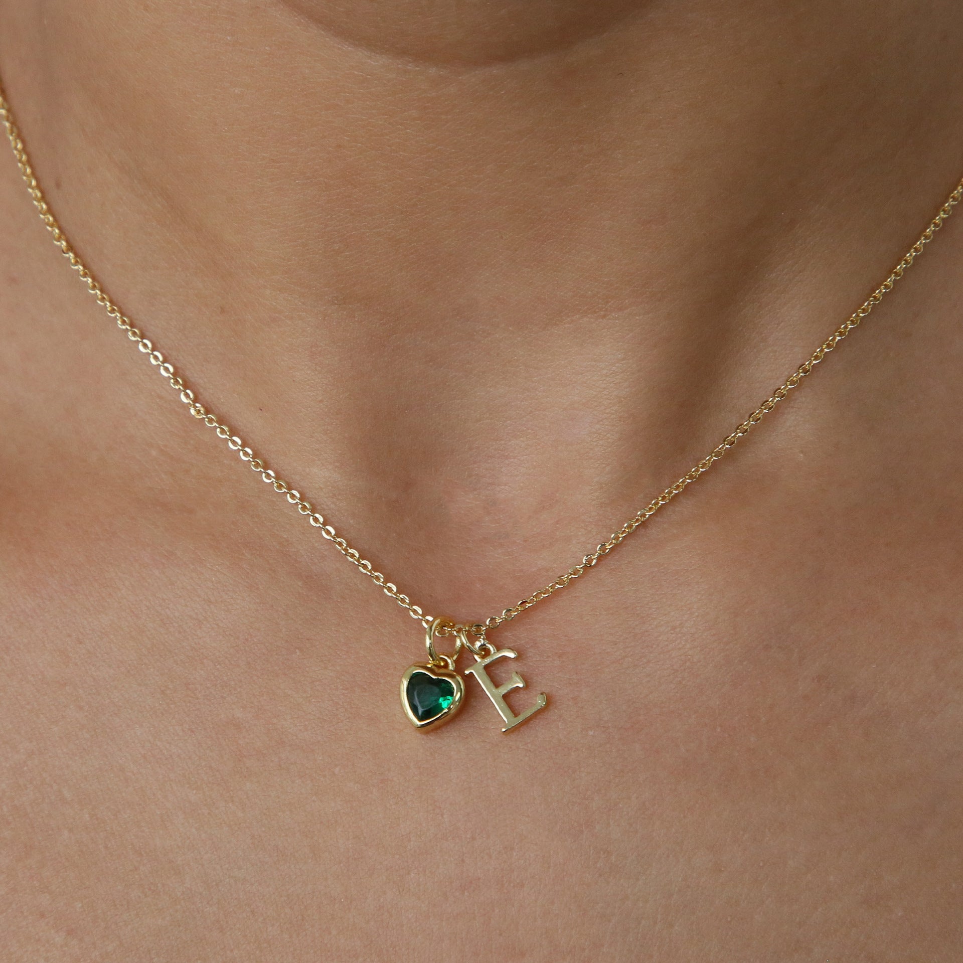 Heart-Shaped Birthstone Necklace