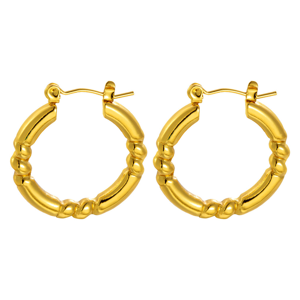 Hydrauliska örhängen i titanstål som inte bleknar