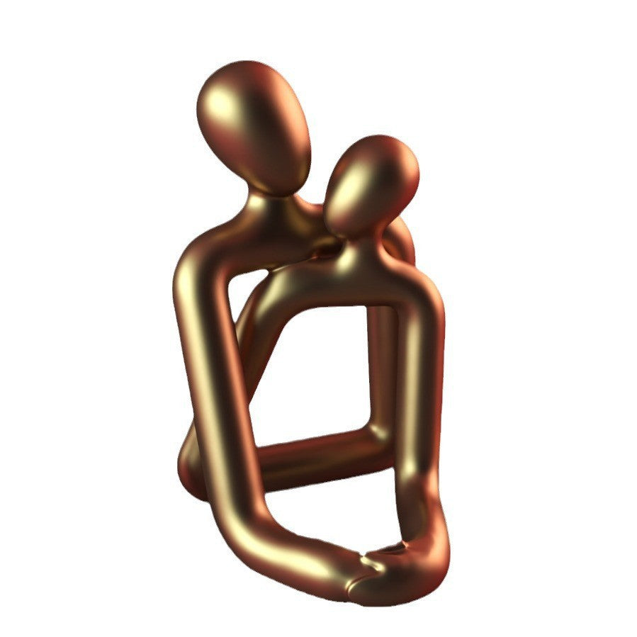 Modern Loving Couple Sculpture